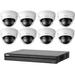 Dahua Technology Used BN481E82 8-Channel 8MP NVR with 8 Outdoor 3MP Dome Cameras Kit BN481E82