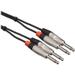 Hosa Technology Pro Stereo Dual REAN 1/4" M to 1/4" M TS Cable - 15' HPP-015X2