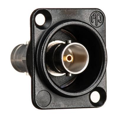 Neutrik Isolated BNC Chassis Connector in D-Shape Housing (Black) NBB75DFIB