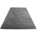 Hochflor-Teppich MY HOME "Amina" Teppiche Gr. B/L: 80 cm x 150 cm, 43 mm, 1 St., grau Esszimmerteppiche Shaggy in Uni-Farben, einfarbig, leicht glänzend, besonders weich