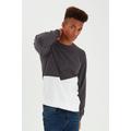 Sweatshirt BLEND "BLEND BHSweatshirt - 20712132" Gr. x l, grau (asphalt) Herren Sweatshirts