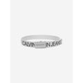 Calvin Klein Jeans Kids Canvas Logo Belt In White Size S - M (4 - 8 Yrs)