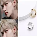 KPOP – boucles d'oreilles Stray pour enfants classique en acier inoxydable Clip d'oreille or