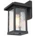 Solibur 11" High Black Glass Outdoor Wall Light