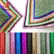 A4 Sequin Chunky Glitter Vinyl PU Faux Leather Sewing Fabric Shiny Iridescent Bow Craft DIY Earring
