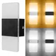 Iron + Acrylic White Black Wall Lamp Modern 90-260v Painted Led Wall Light Bedroom Bathroom Wall