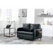 Convertible Sleeper Sofa Modern Loveseat Couch with Pull out Bed, Small Love Seat Futon with Side Pockets for Living Room