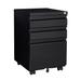 Mobile File Cabinet with Lock, Vertical 3 Drawer Filing Cabinet, Hanging Files fits Legal/Letter，A4 and F4 Size