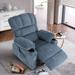 Power Recliner Chair with Adjustable Rocking, Heating and Massage, USB Port, Side Pockets, Cup Holder