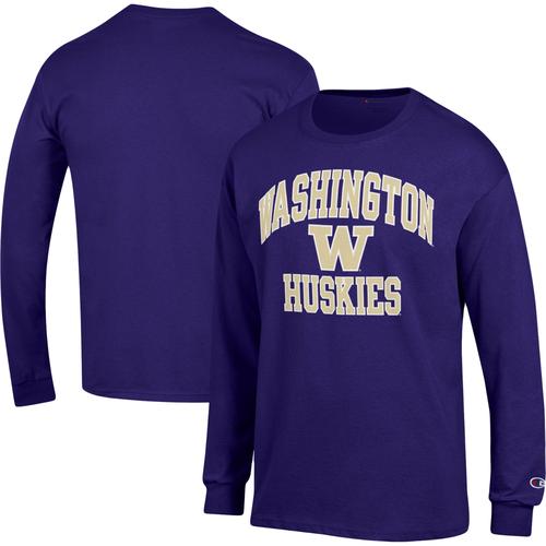 Herren-Langarm-T-Shirt „Champion Purple Washington Huskies High Motor“.