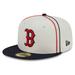 Men's New Era Cream/Navy Boston Red Sox Chrome Sutash 59FIFTY Fitted Hat