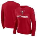 Women's Nike Red Tampa Bay Buccaneers Modest Crop Performance Long Sleeve T-Shirt