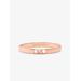 Michael Kors Precious Metal-Plated Brass Empire Logo Bangle Rose Gold One Size