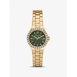 Michael Kors Mini Lennox Pavé Gold-Tone Watch Gold One Size