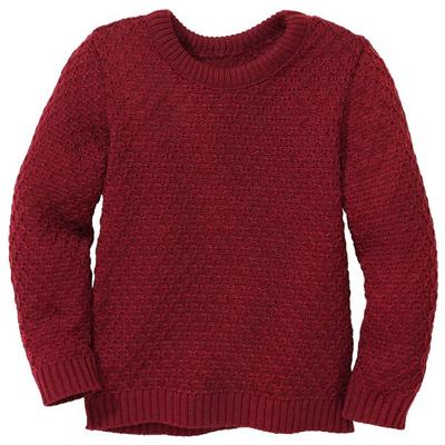 disana - Kid's Aran-Pullover - Wollpullover Gr 122/128 rot Image