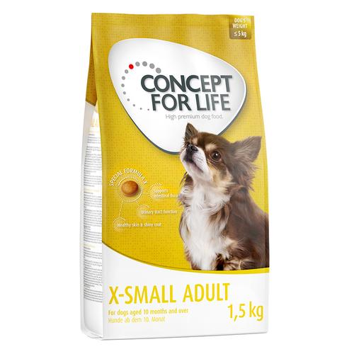 4 x 1,5 kg X-Small Adult Concept for Life Hundefutter trocken