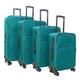 Bordlite Lightweight 4 Wheel Suitcase Soft Luggage Travel Cabin Bag, Easy Roll Suitcase - Turquoise (31" - Large - Dark Turquoise)