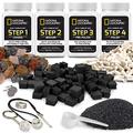 NATIONAL GEOGRAPHIC Rock Tumbler Refill Kit - Rock Tumbling Supplies including Rock Tumbler Grit and Polish Refill, Ceramic Media, GemFoam, 1.36 kg Madagascar Rocks for Tumbling, Jewellery Accessories