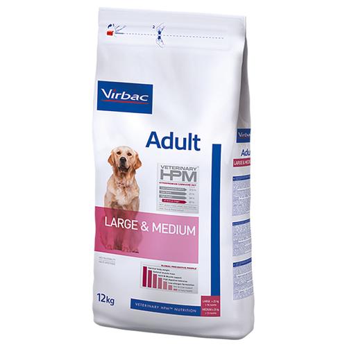 Sparpaket: 2x12kg Virbac Veterinary HPM Adult Dog Large & Medium Trockenfutter Hund