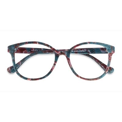 Female s square Floral Plastic Prescription eyeglasses - Eyebuydirect s The Beat
