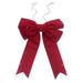 Vickerman 738573 - 24" x 30" Red Canvas UV Bow 7" Size (L230324) Outdoor Christmas Bows