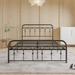 Queen Metal Bed Frame with Headboard and Footboard Platform Queen Size No Box Spring Needed 12.4" Under Bed Storage, Queen Size