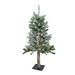 3' Pre-Lit Flocked Alpine Artificial Christmas Tree - Clear Lights - 3 Foot