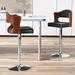 Bar Stools Set of 2 Counter Height Adjustable Swivel PU Leather Back - 17.3" x 16.3" x 43.7"