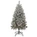 4.5' Pre-Lit Flocked Madison Pine Artificial Christmas Tree