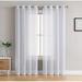 Home & Linens 2 Piece Semi Sheer Voile Window Curtain Drapes Grommet Top Panels Bedroom, Living Room - Set of 2 panels