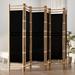 vidaXL Room Divider Foldable 6 Panel Room Divider Screen Bamboo and Canvas