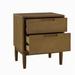 Brown Nightstand with 2-drawer