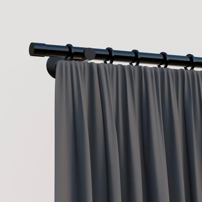 Gardinenstange INDEKO "Linz", schwarz, L:300cm Ø:20mm, Stahl, Gardinenstangen, Komplett-Set inkl. Montagematerial Image