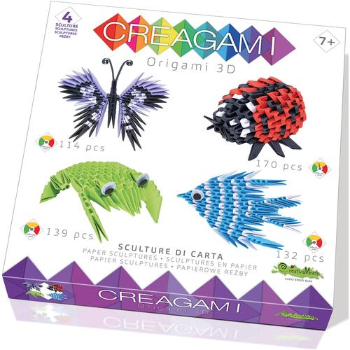 „Kreativset CARLETTO „“Creagami, Origami 3D Tiere““ Kreativsets bunt Kinder Bürobedarf Made in Europe“