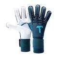 T1TAN Petrol Beast 3.0 - Goalkeeper Gloves with Finger Protection - Football Gloves for Teenagers and Adults, Unisex - Fusion Cut and 4 mm Aqua Grip - Gr. 10