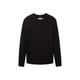 TOM TAILOR DENIM Herren Sweatshirt mit Struktur, schwarz, Uni, Gr. M