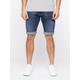 Tonwin Embossed Denim Shorts Dark Wash - W36 / Dark Wash