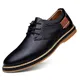 Men Oxfords Genuine Leather Dress Shoes Brogue Lace Up Italian Mens Casual Shoes Luxury Brand