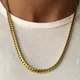 Punk 4/7mm Embossing Flat Snake Chain Necklace Gold/Silver Color Stainless Steel Chains For Men