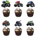 Monster Truck Cupcake Toppers Racing Car Cake Decor Monster Truck Theme Birthday Party Decorations
