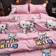 Hello kitty Fashion Bedding Duvet Cover Cartoon Japanese pink girl dormitory bed sheet quilt cover