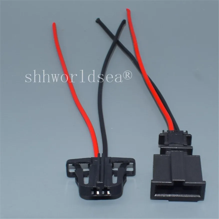 1 Satz 1,5 mm 2-polig 3B 0972712 1J 0971972 Lizenz Licht Buchse Tür Licht Stecker Stamm lichter Horn Sensor Stecker Für VW Audi Skoda Image