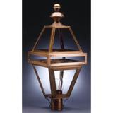 Northeast Lantern Boston 29 Inch Tall 3 Light Outdoor Post Lamp - 1223-AB-LT3-CLR