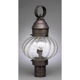 Northeast Lantern Onion 20 Inch Tall Outdoor Post Lamp - 2043-DB-MED-CSG