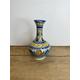 Vintage Handpainted Talavera Spain Large Floral and Geometric Pattern Tall Vase - In Great Condition.