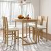 5-Piece Farmhouse Counter Height Dining Table Set with 4 Chairs for Small Places