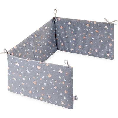 Bettnestchen JULIUS ZÖLLNER "Comfort Soft, Shiny Stars", grau (shiny stars), Obermaterial: 100% Baumwolle. Füllung: 100% Polyester, Bettnestchen, Made in Germany