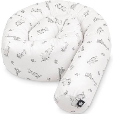 Nestchenschlange JULIUS ZÖLLNER "Safari", weiß (safari), Obermaterial: 100% Baumwolle. Füllung: 100% Polyester, Bettnestchen, Made in Germany