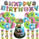 New 1set My Singing Monsters Birthday Party Decoration Singing Monsters Balloon Banner Cake Topper