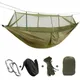 2 Person Camping Garden Hammock With Mosquito Net Outdoor Furniture Bed Strength Parachute Fabric